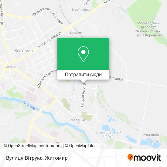 Карта Вулиця Вітрука