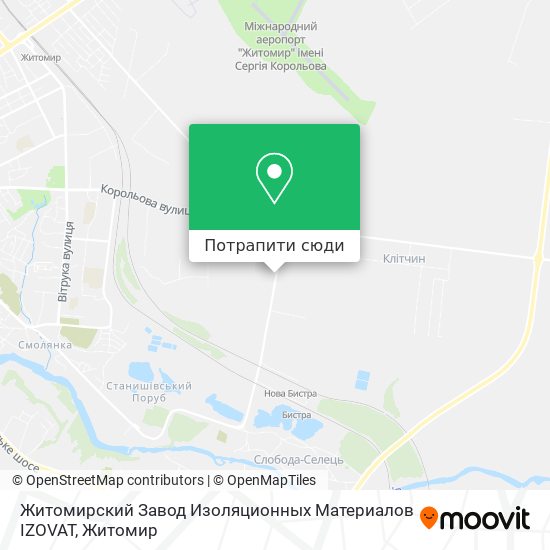 Карта Житомирский Завод Изоляционных Материалов IZOVAT