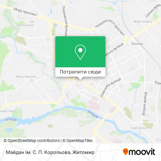 Карта Майдан ім. С. П. Корольова