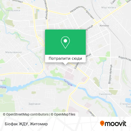 Карта Біофак ЖДУ