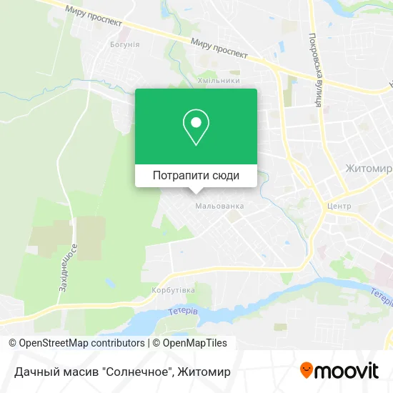 Карта Дачный масив "Солнечное"