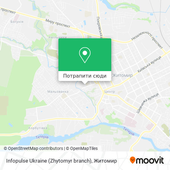 Карта Infopulse Ukraine (Zhytomyr branch)