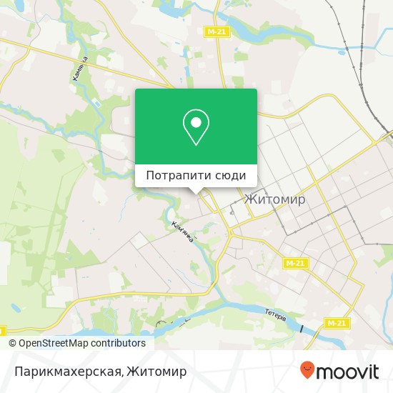 Карта Парикмахерская
