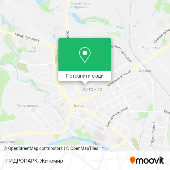 Карта ГИДРОПАРК