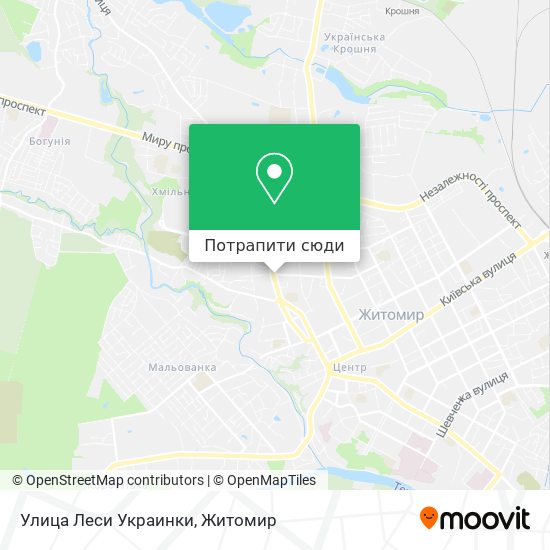 Карта Улица Леси Украинки
