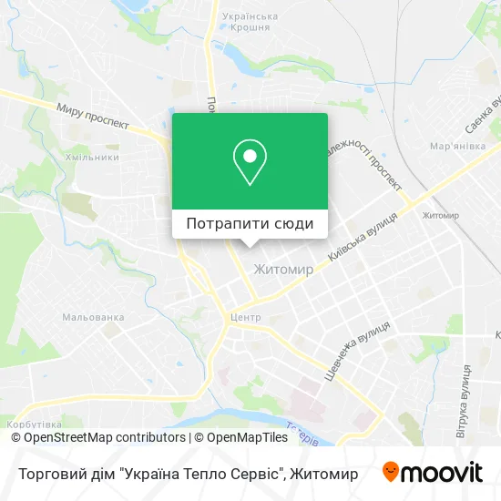 Карта Торговий дім "Україна Тепло Сервіс"