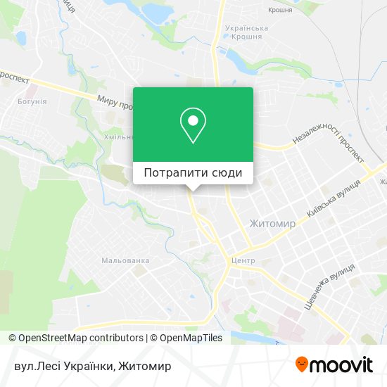 Карта вул.Лесі Українки
