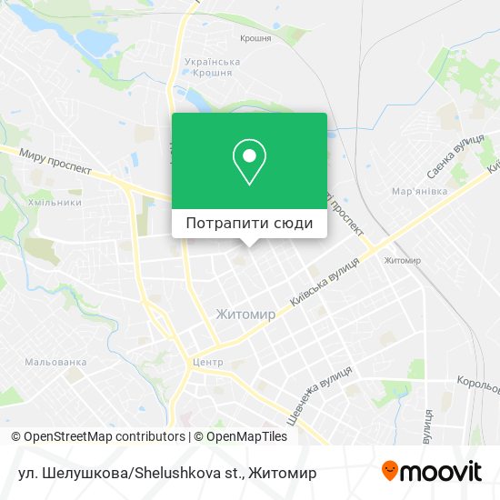 Карта ул. Шелушкова/Shelushkova st.
