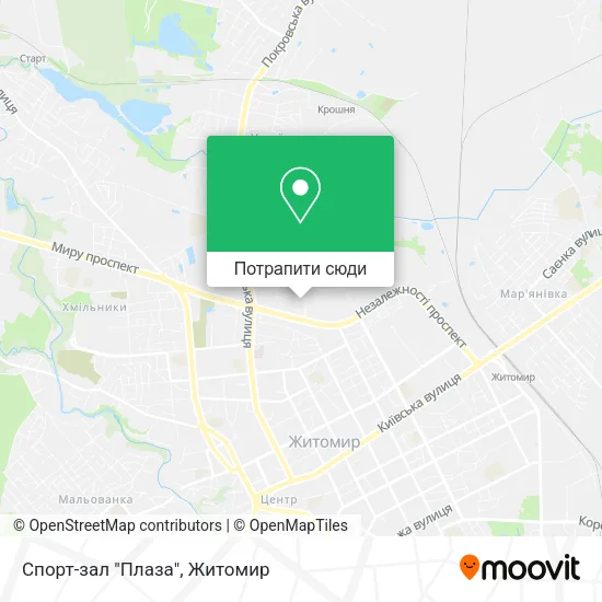 Карта Спорт-зал "Плаза"