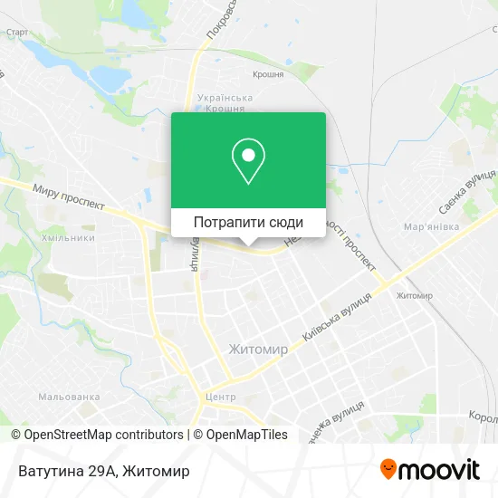 Карта Ватутина 29А