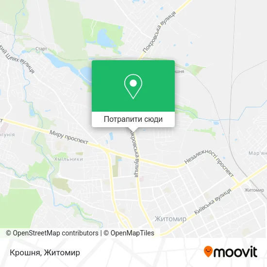 Карта Крошня