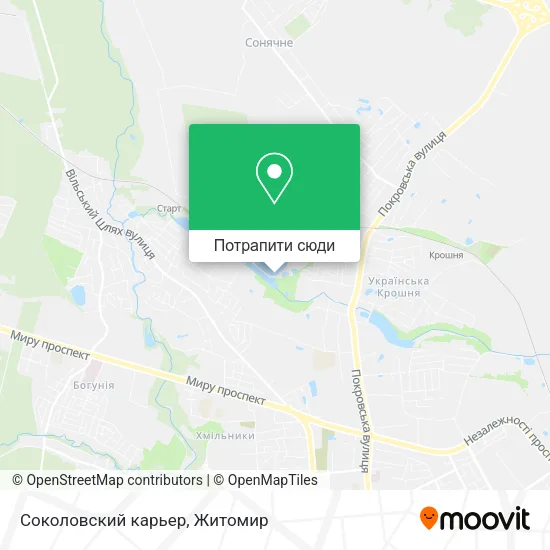 Карта Соколовский карьер