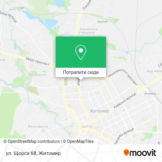 Карта ул. Щорса 68