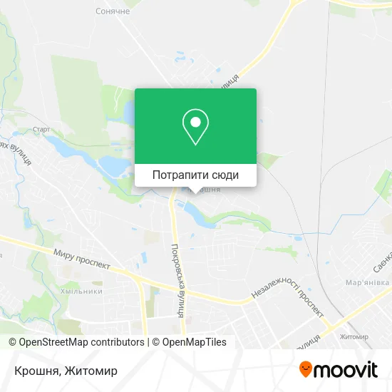 Карта Крошня