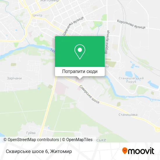 Карта Сквирське шосе 6
