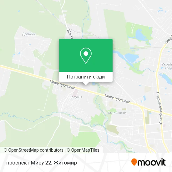 Карта проспект Миру 22
