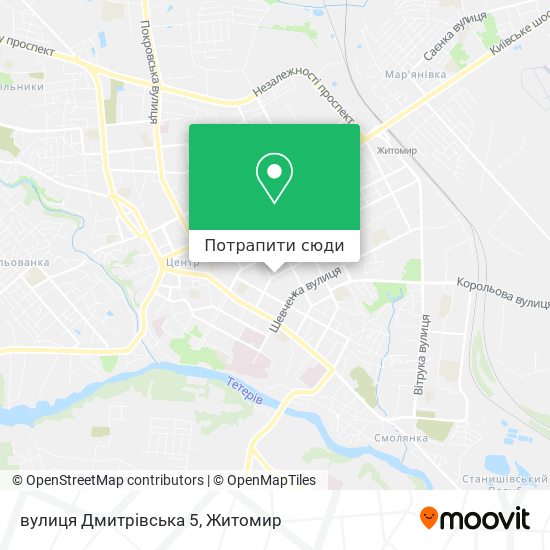 Карта вулиця Дмитрівська 5