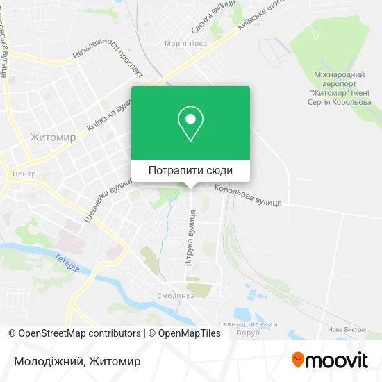 Карта Молодіжний
