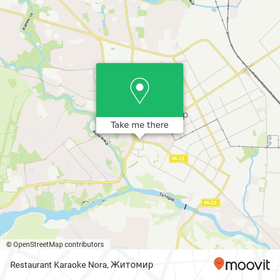 Карта Restaurant Karaoke Nora, Велика Бердичівська вулиця, 3 Житомир