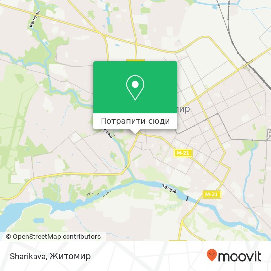 Карта Sharikava, Житомир