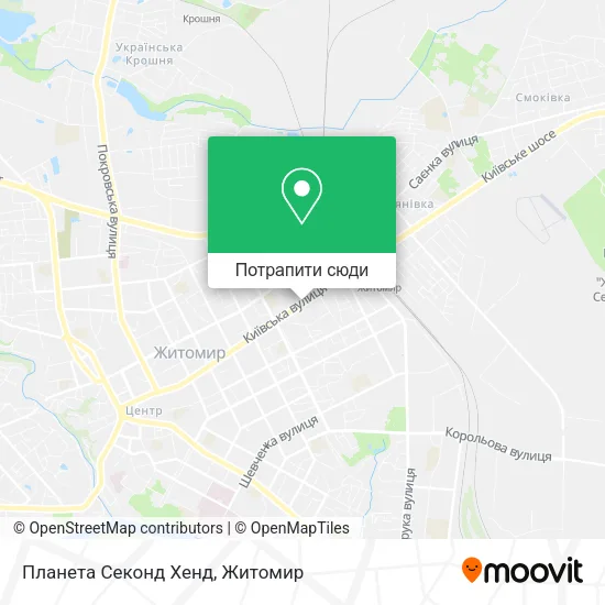 Карта Планета Секонд Хенд