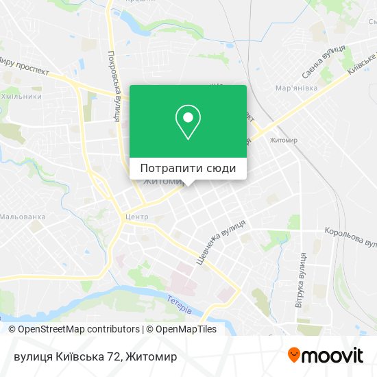 Карта вулиця Київська 72