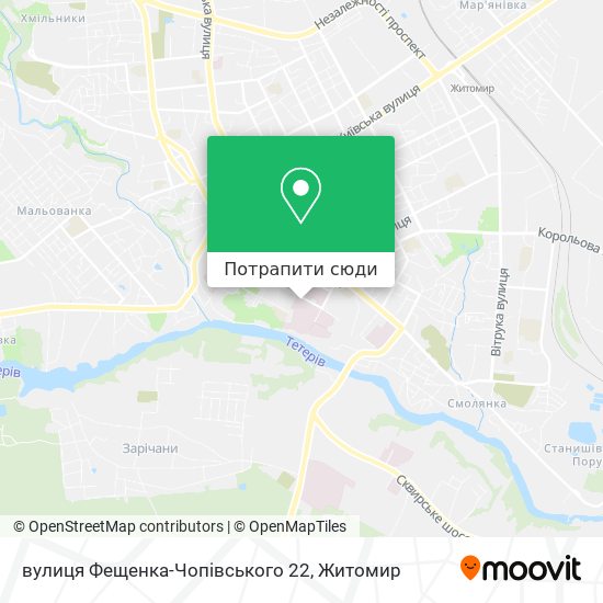 Карта вулиця Фещенка-Чопівського 22
