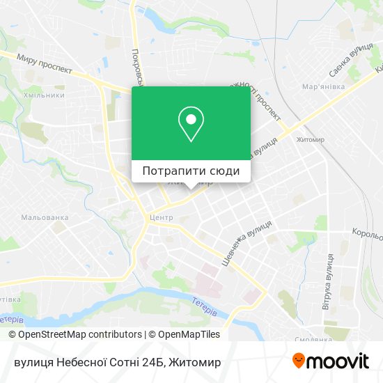 Карта вулиця Небесної Сотні 24Б