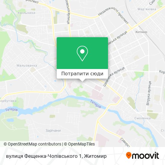 Карта вулиця Фещенка-Чопівського 1