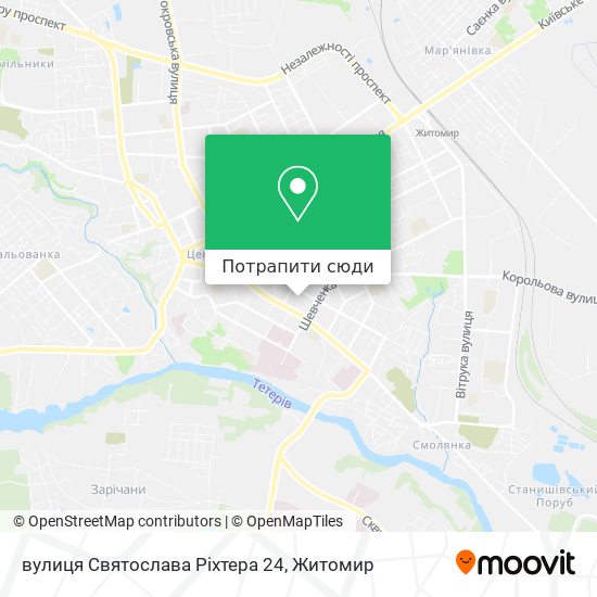 Карта вулиця Святослава Ріхтера 24
