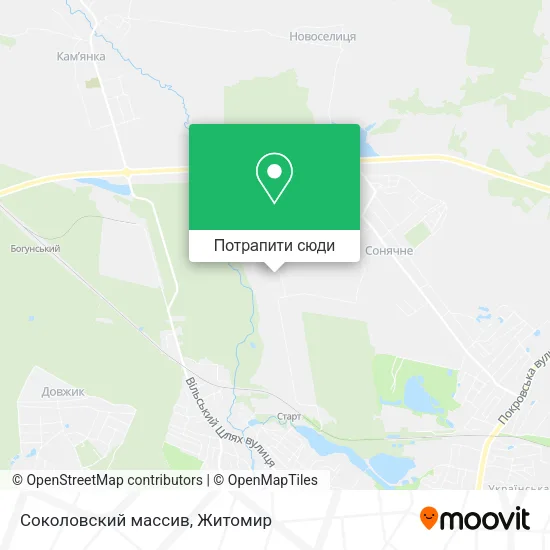 Карта Соколовский массив