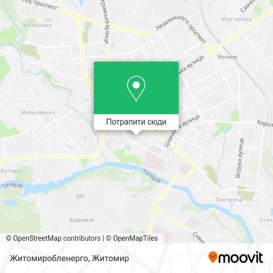 Карта Житомиробленерго