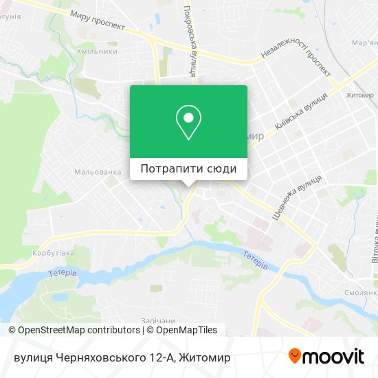 Карта вулиця Черняховського 12-А