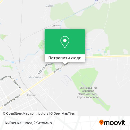 Карта Київське шосе