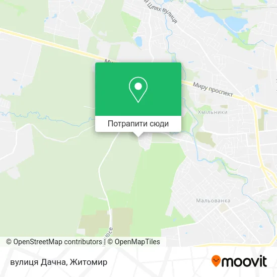 Карта вулиця Дачна