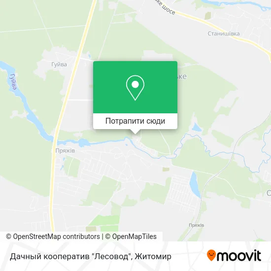 Карта Дачный кооператив "Лесовод"