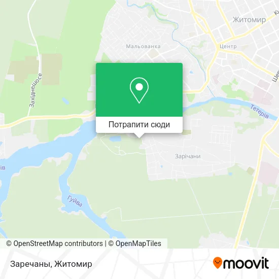 Карта Заречаны
