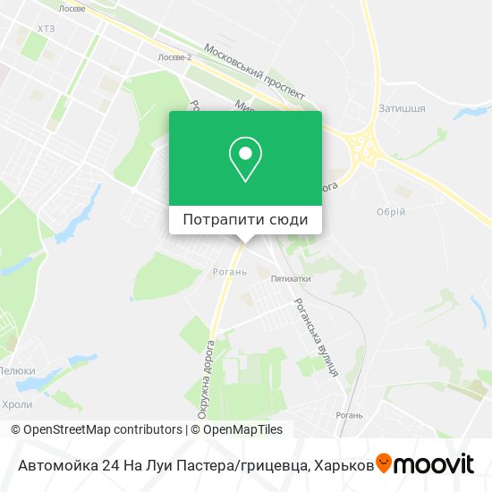 Карта Автомойка 24 На Луи Пастера / грицевца