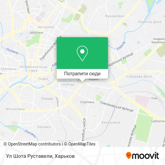 Карта Ул Шота Руставели