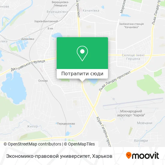 Карта Экономико-правовой университет