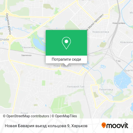 Карта Новая Бавария вьезд кольцова 9