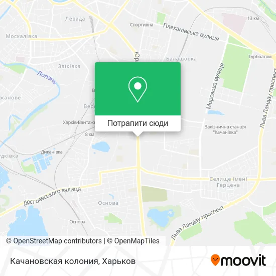 Карта Качановская колония