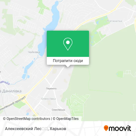 Карта Алексеевский Лес🚴🏃