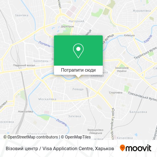 Карта Візовий центр / Visa Application Centre