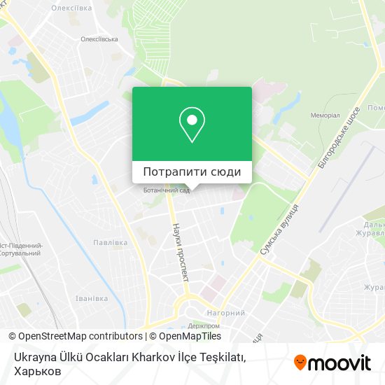 Карта Ukrayna Ülkü Ocakları Kharkov İlçe Teşkilatı