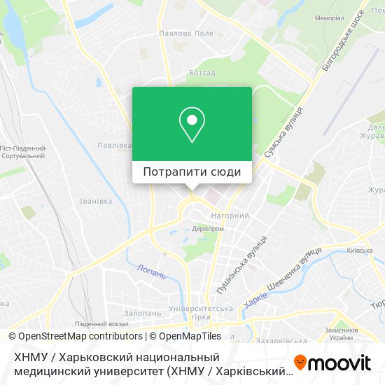 Карта ХНМУ / Харьковский национальный медицинский университет
