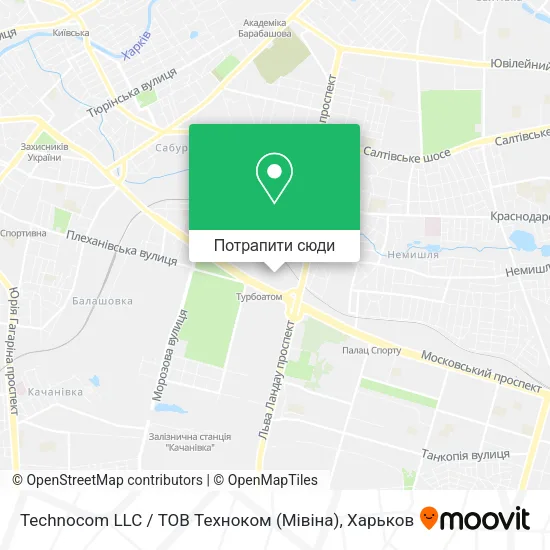 Карта Technocom LLC / ТОВ Техноком (Мівіна)