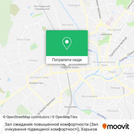 Карта Зал ожидания повышенной комфортности (Зал очікування підвищеної комфортності)