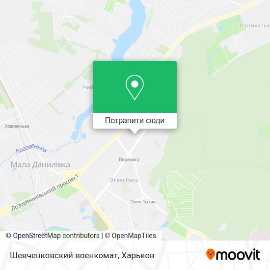 Карта Шевченковский военкомат