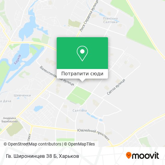 Карта Гв. Широнинцев 38 Б